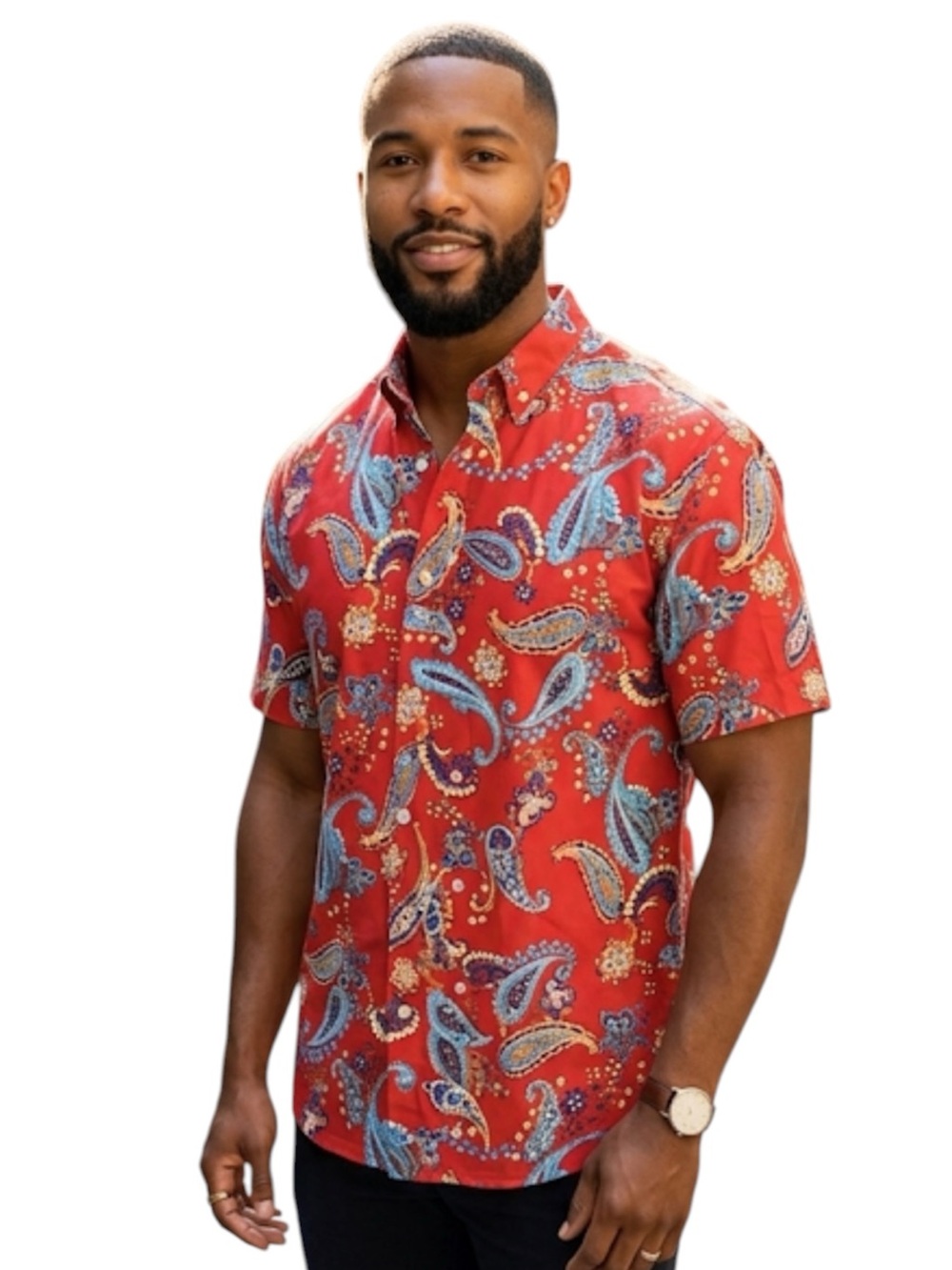 Vintage 90s Ralph Lauren Red Paisley Button Down Shirt, L, Mainline Maximalist
X